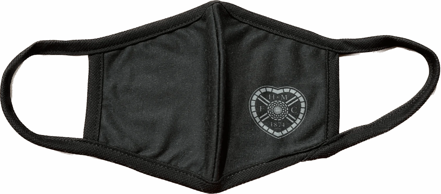 Black Face Covering With White Crest 1 Black Face Covering With White Crest