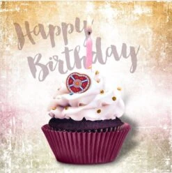 B06 Birthday Card - Cupcake