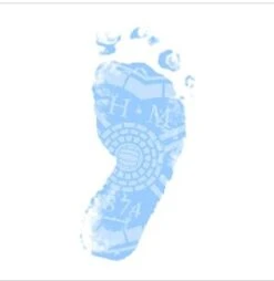 BB04 New Baby Card - Blue Footprint