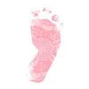 BB05 New Baby Card - Pink Footprint