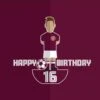 NB28 Age Birthday Footy Figure Card - 16