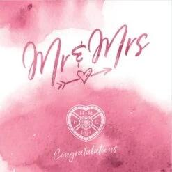 W03 Wedding Card - Mr & Mrs Watercolour