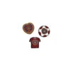 Hearts 3 Pack Shoe Charm