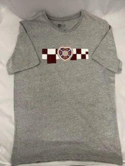 Grey T-Shirt Crest & Checkered Detail