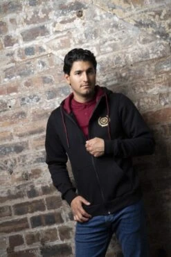 150th Black Full Zip Hoody 5 150th Black Full Zip Hoody -Heart of Midlothian Shop fullziphoodyblack2