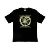 Black T-Shirt With Gold Crest