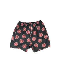 Black Multi Crest Swim Shorts