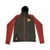 Full Zip Black Hoodie With Maroon Sleeve