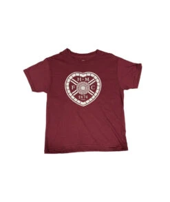 Kids Maroon T-Shirt With White Crest