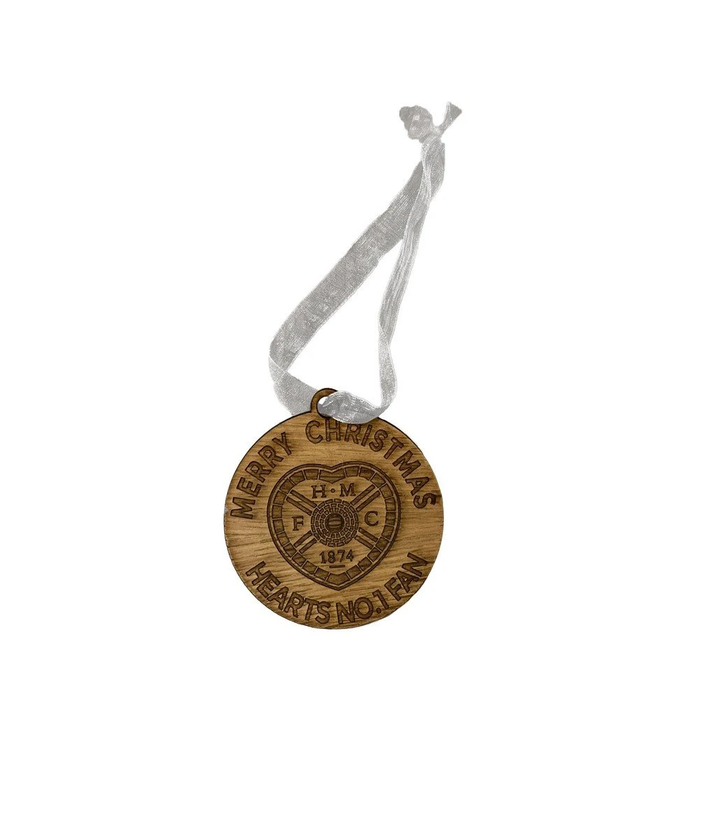 Wooden No1 Fan Xmas Bauble 1 Wooden No1 Fan Xmas Bauble