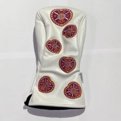 Fairway Headcover White Multi Crest