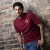 150th Maroon Henley Polo