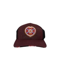 Maroon Trucker Cap With Crest